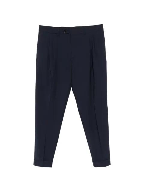pleated turn-up trousers by BE ABLE