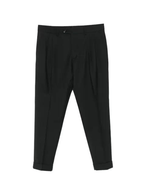 pleated turn-up trousers by BE ABLE