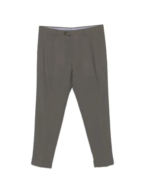 pleated turn-up trousers by BE ABLE