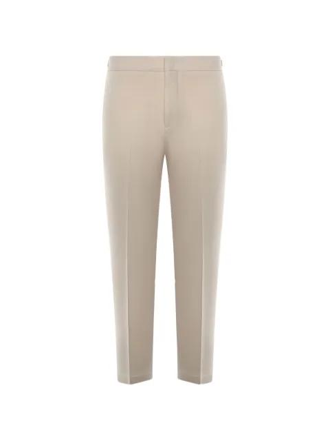 pleated welt trousers by BE ABLE