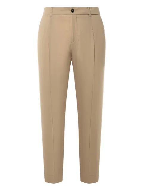 pleated wool trousers by BE ABLE