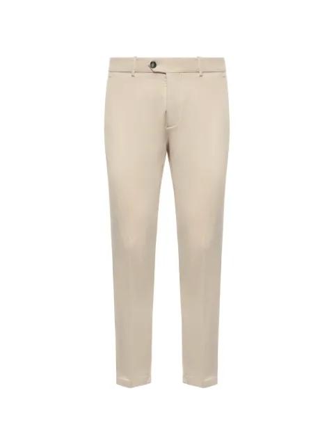 pressed-crease tailored trousers by BE ABLE