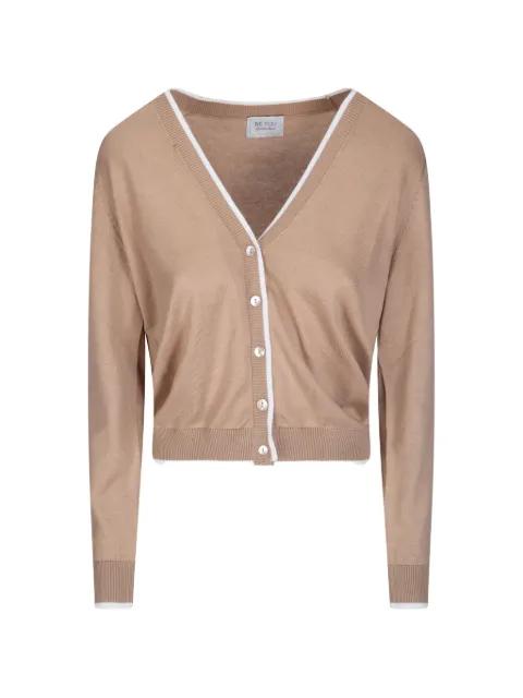 button V-neck cardigan by BE YOU