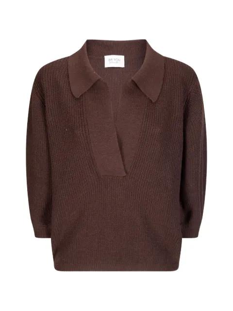 collared sweater by BE YOU