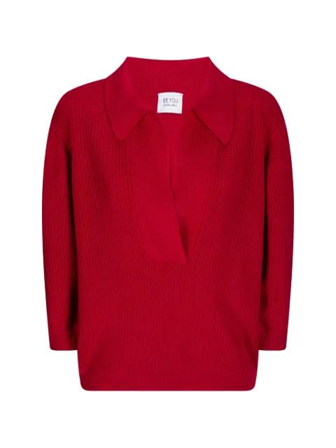 collared sweater by BE YOU
