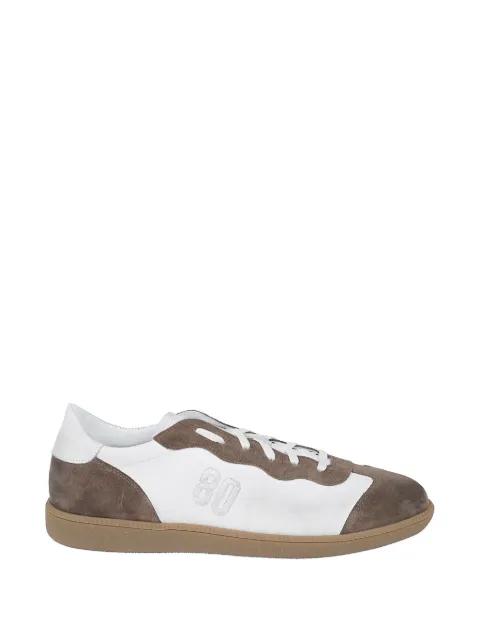 Harvard 4 suede-panelled embroidered low-top sneakers by BE980