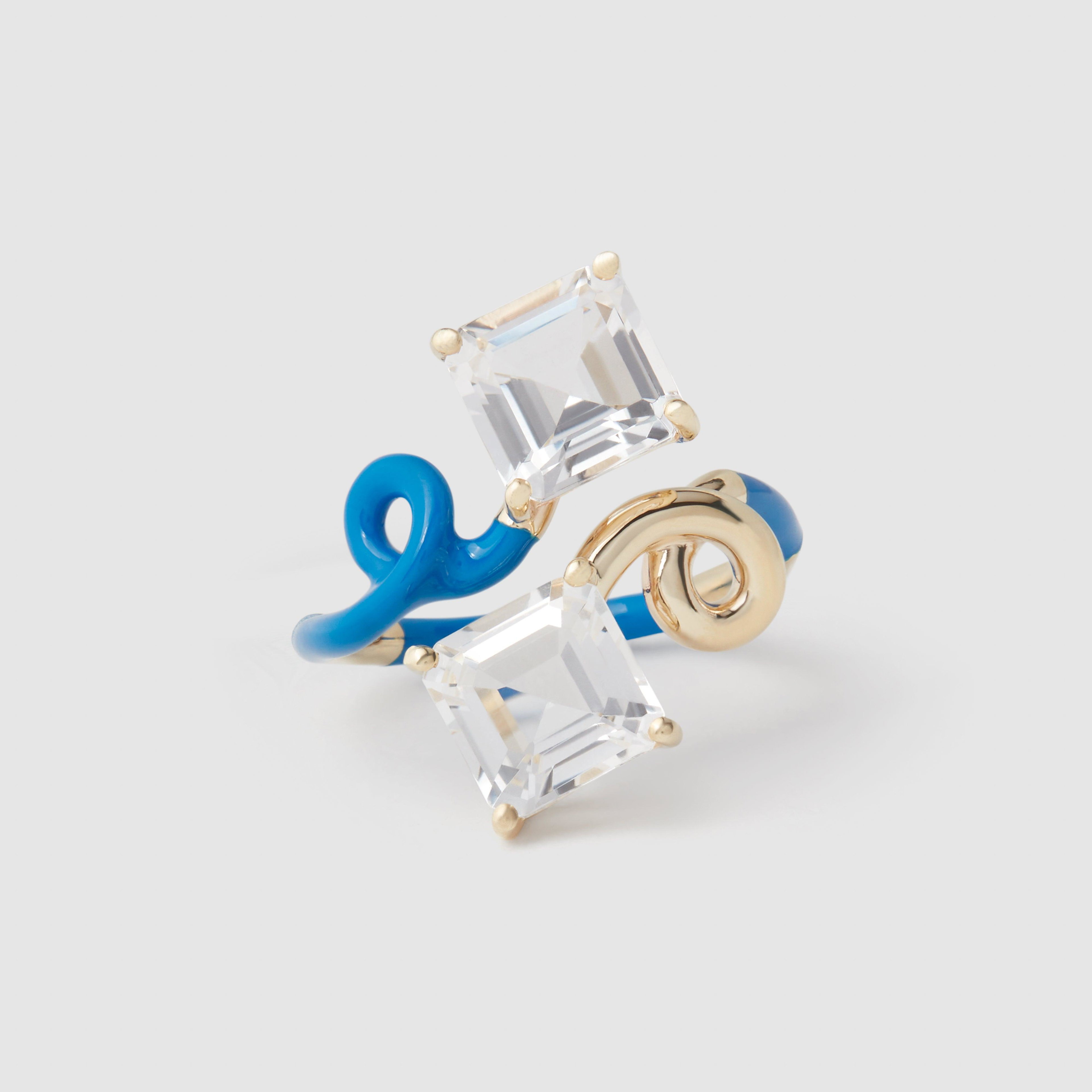 BEA BONGIASCA - B Square Ring Cobalt by BEA BONGIASCA