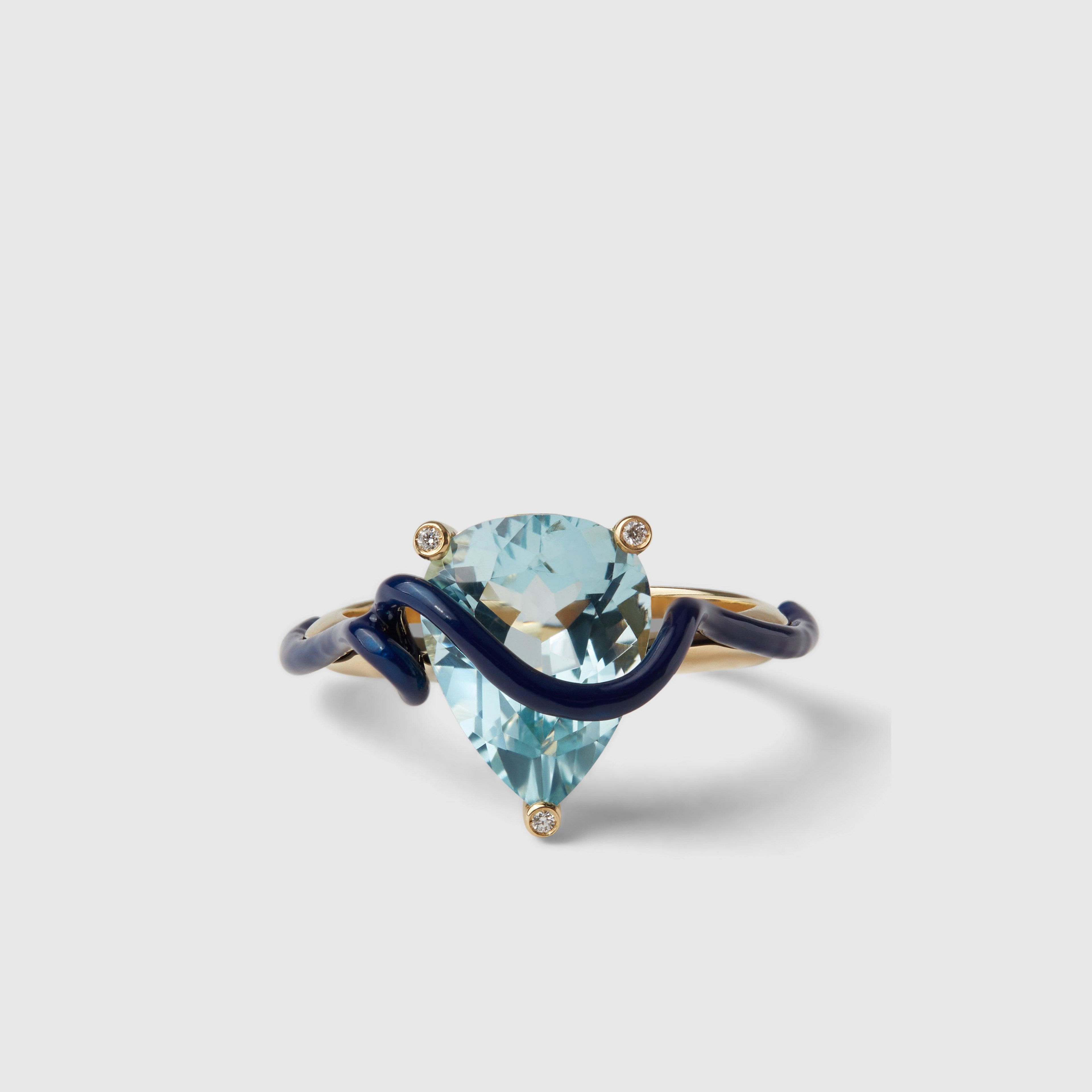 BEA BONGIASCA - DSM Exclusive Hermione Ring - (Navy) by BEA BONGIASCA