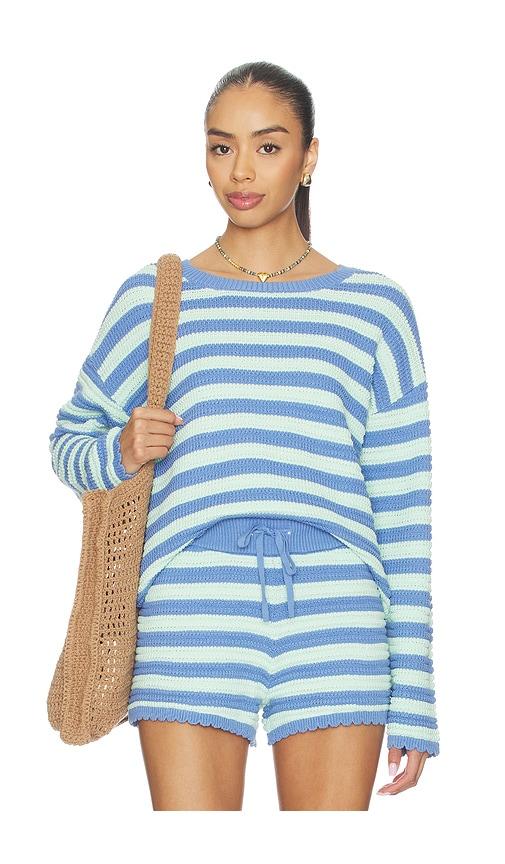 BEACH RIOT Beach Sweater in Blue,Mint by BEACH RIOT