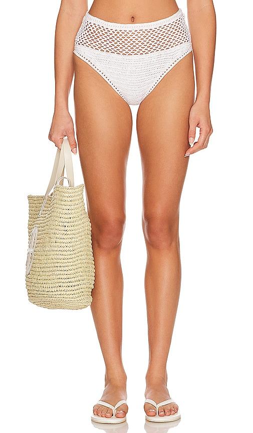 BEACH RIOT Brinley Bottom in White by BEACH RIOT