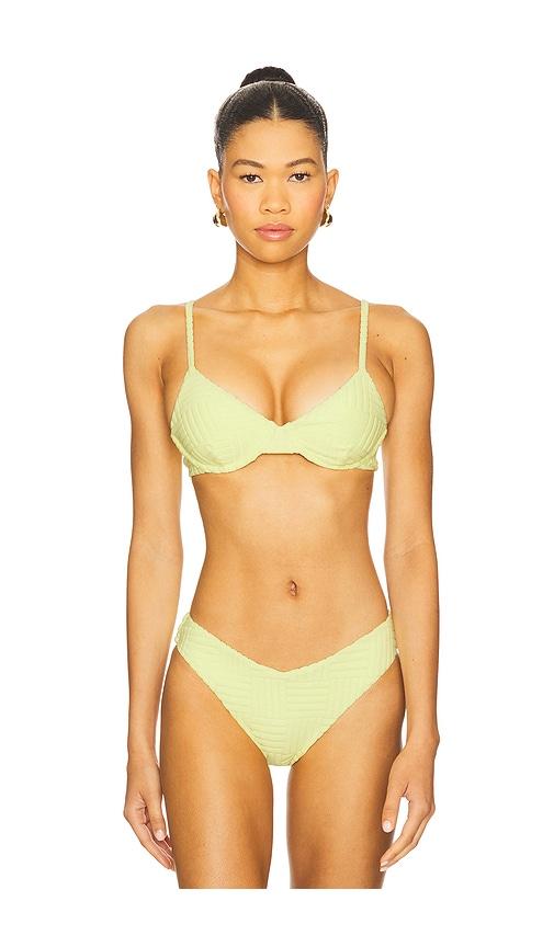 BEACH RIOT Camilla Bikini Top in Lemon by BEACH RIOT