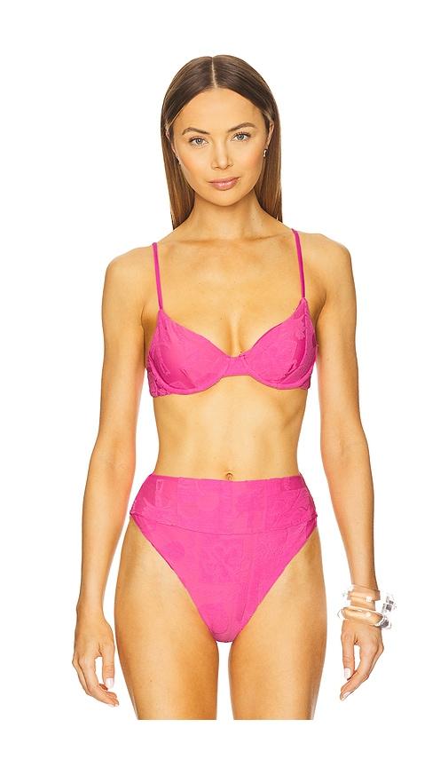 BEACH RIOT Camilla Bikini Top in Pink by BEACH RIOT