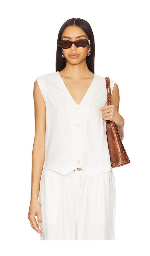 BEACH RIOT Darcy Vest in White by BEACH RIOT