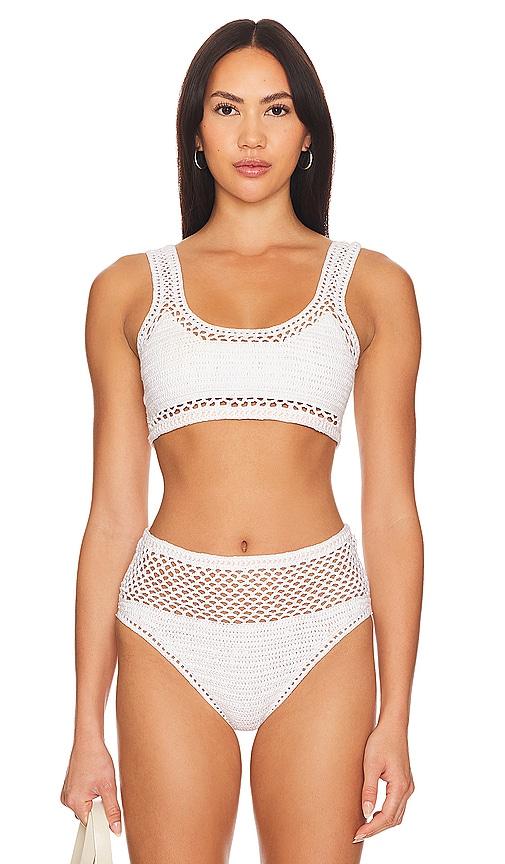 BEACH RIOT Elliot Top in White by BEACH RIOT