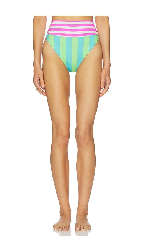 BEACH RIOT Highway Bikini Bottom in Pink,Green by BEACH RIOT