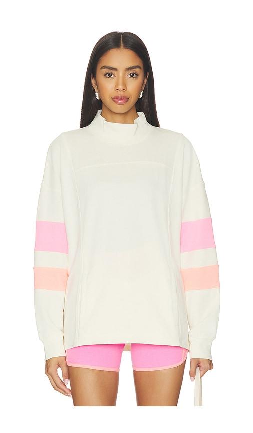 BEACH RIOT Jaylyn Sweatshirt in Cream,Pink by BEACH RIOT