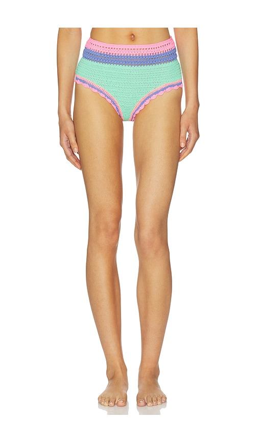 BEACH RIOT Karmen Bikini Bottom in Pink,Blue by BEACH RIOT