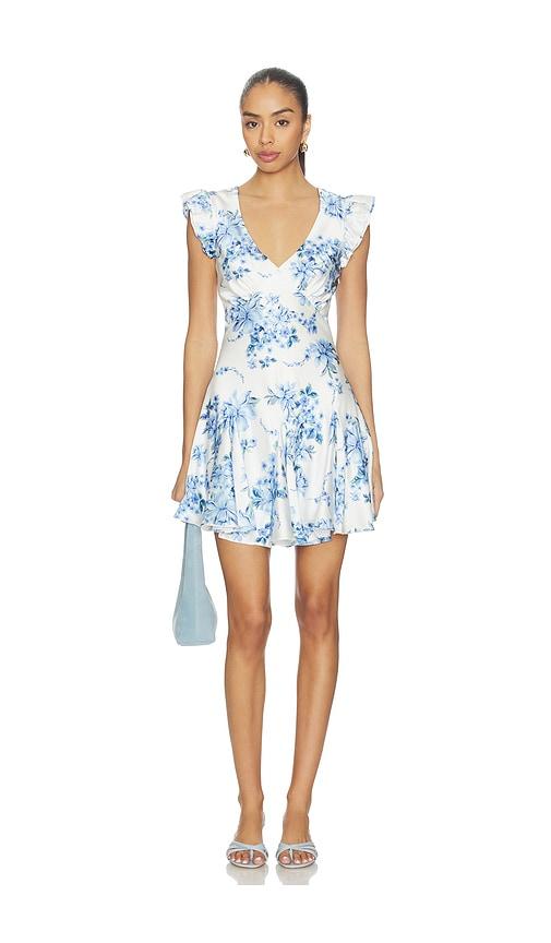 BEACH RIOT Lennie Mini Dress in Blue,White by BEACH RIOT
