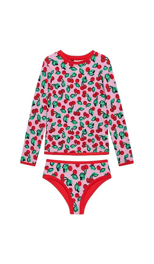 BEACH RIOT Little Maya And Janie Set in Pink by BEACH RIOT