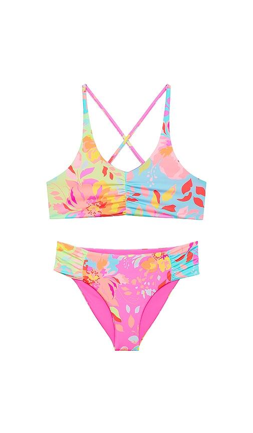 BEACH RIOT Little Roux And Colbie Swim Set in Pink by BEACH RIOT
