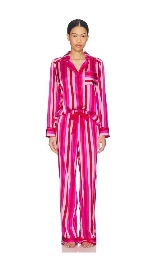 BEACH RIOT Livy & Connie PJ Set in Pink by BEACH RIOT