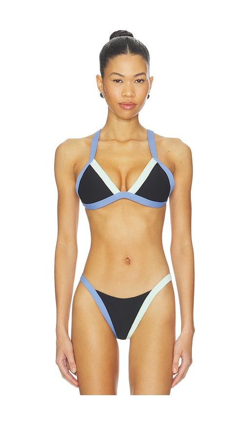 BEACH RIOT Mika Triangle Bikini Top in Black by BEACH RIOT BEACH RIOT Mika Triangle Bikini Top in Black by BEACH RIOT