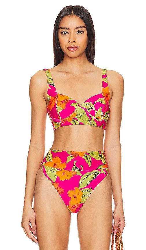BEACH RIOT Paulina Bikini Top in Pink by BEACH RIOT
