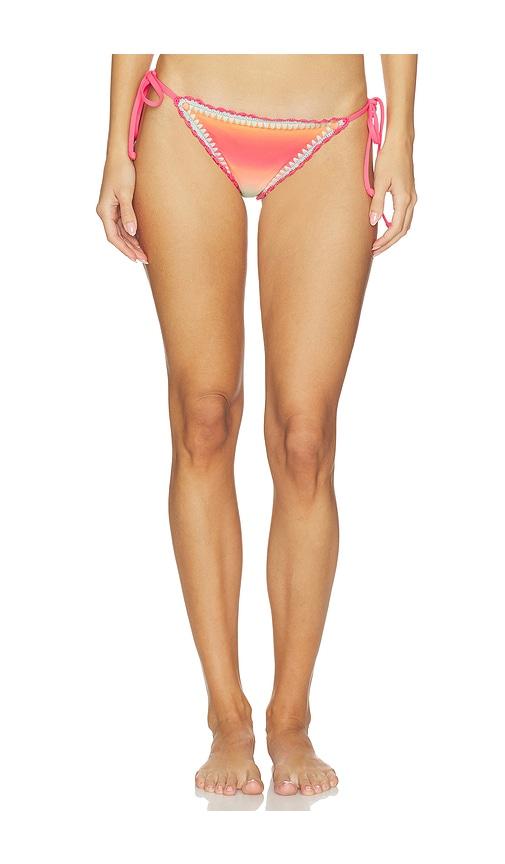 BEACH RIOT Soleil Side Tie Bikini Bottom in Orange,Mint by BEACH RIOT