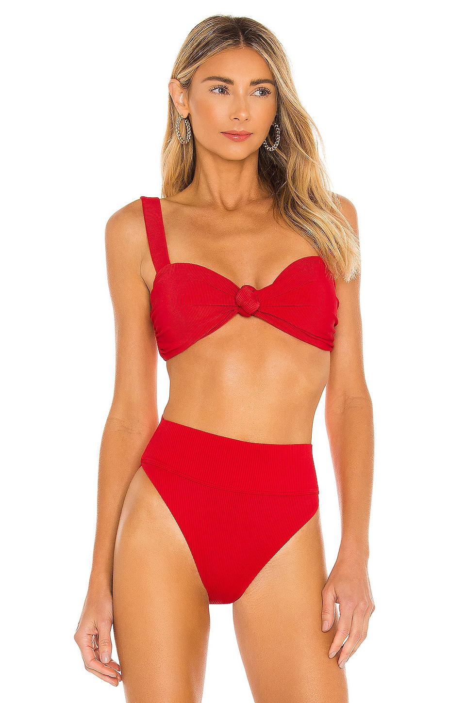 BEACH RIOT Sophia Bikini Top in Red by BEACH RIOT