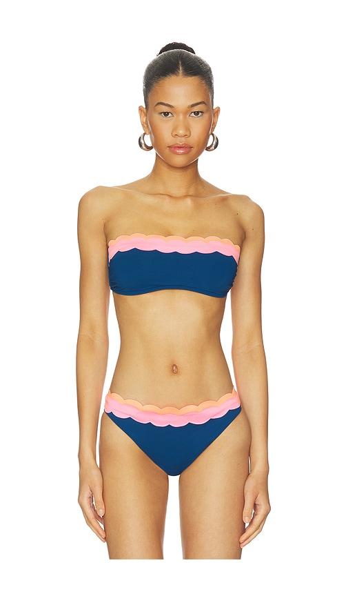 BEACH RIOT Sybil Bikini Top in Navy by BEACH RIOT