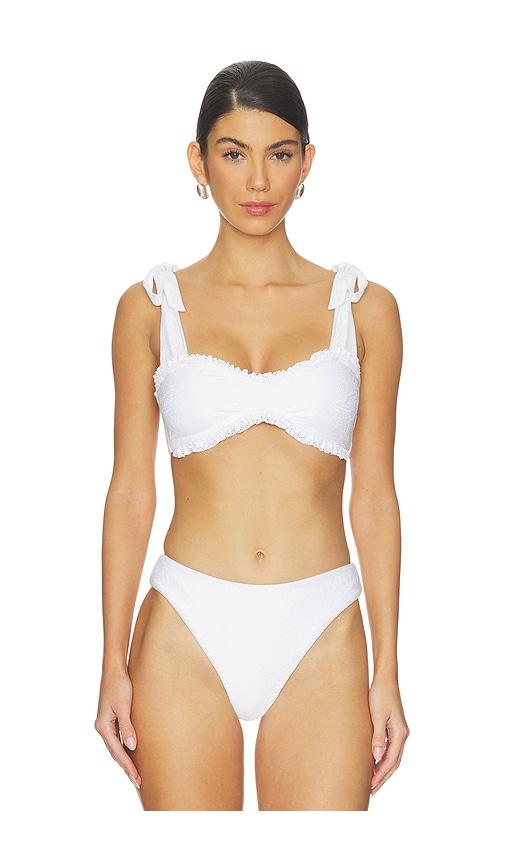 BEACH RIOT Taryn Bikini Top in White by BEACH RIOT