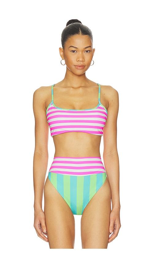 BEACH RIOT Val Bikini Top in Pink by BEACH RIOT