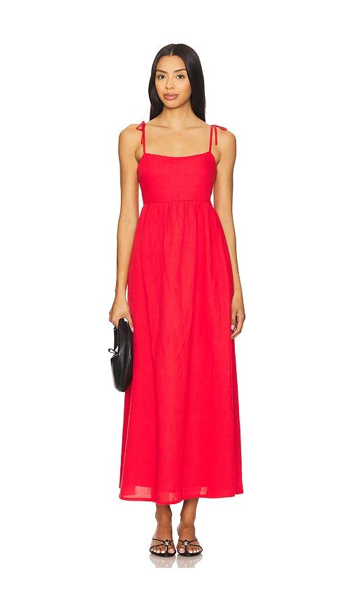 BEACH RIOT Valory Maxi Dress in Red by BEACH RIOT