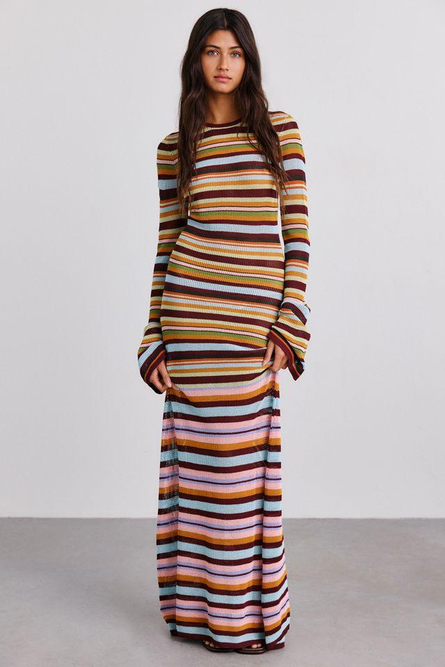 Beach Riot Joia Paradise Stripe Crochet Maxi Dress by BEACH RIOT