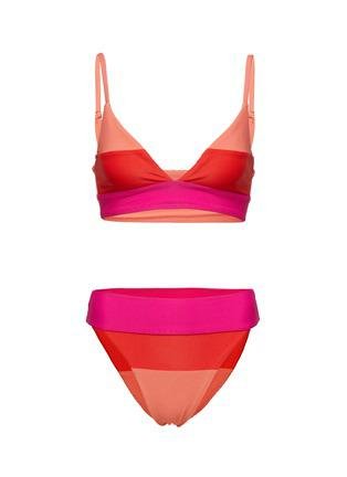 COLOURBLOCKING ‘RIZA' SWIMSUIT TOP & ‘ALEXIS' SWIMSUIT BOTTOM by BEACH RIOT