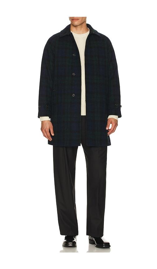 Beams Plus Bal Collar Coat Harris Tweed in Black by BEAMS PLUS