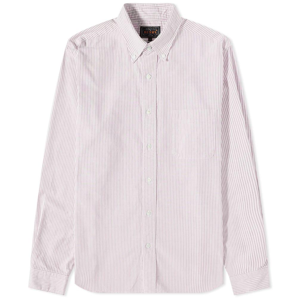 Beams Plus Button Down Candy Stripe Shirt by BEAMS PLUS
