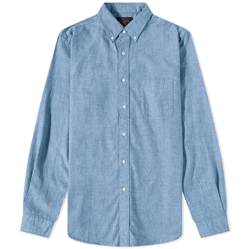 Beams Plus Button Down Chambray Shirt by BEAMS PLUS