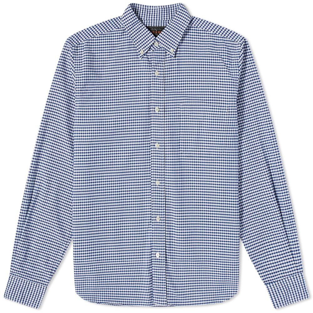 Beams Plus Button Down Gingham Oxford Shirt by BEAMS PLUS