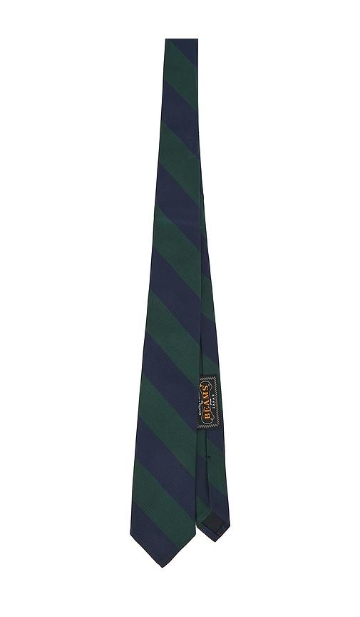 Beams Plus Ivy Tie Regimental Stripe in Green by BEAMS PLUS