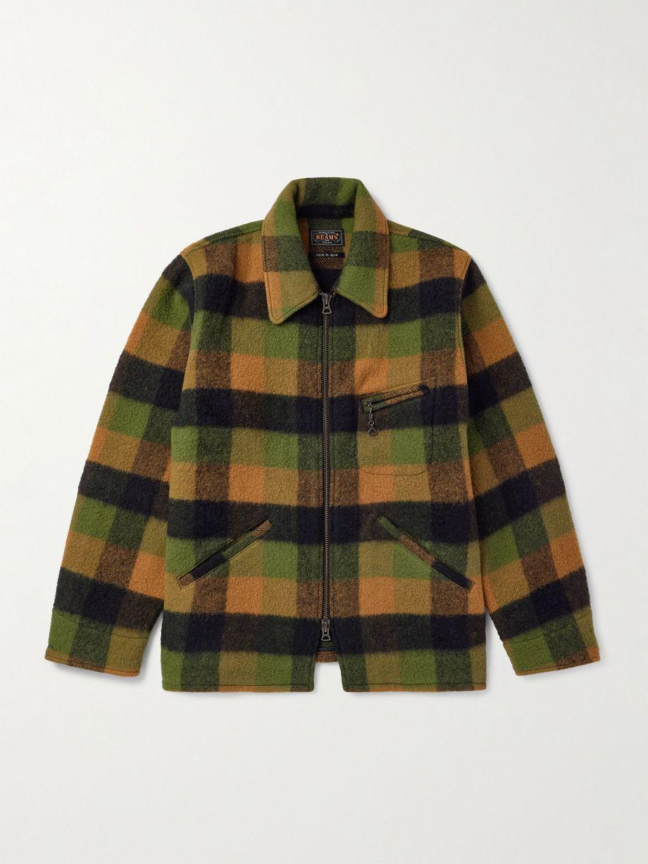 Checked Wool Shirt Jacket by BEAMS PLUS