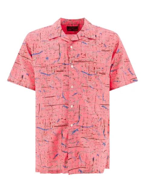 abstract-print short-sleeve shirt by BEAMS PLUS