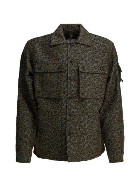 animal-print pocket coat by BEAMS PLUS