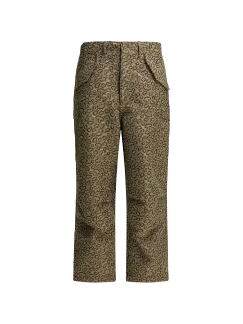 cargo animal-print trousers by BEAMS PLUS
