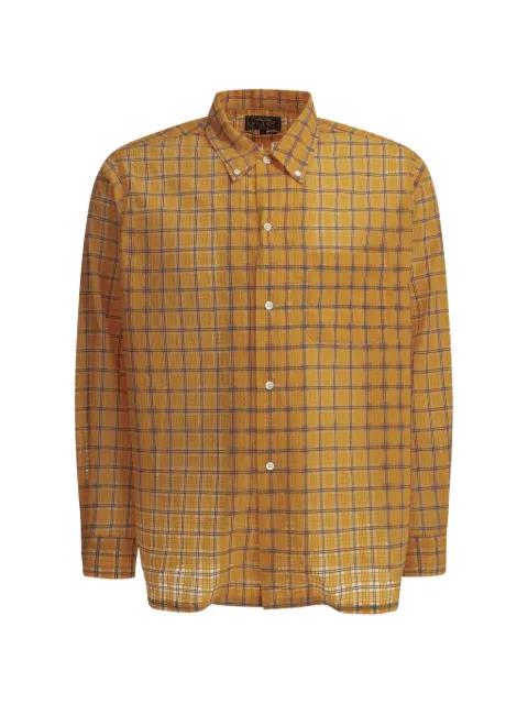 check-pattern shirt by BEAMS PLUS