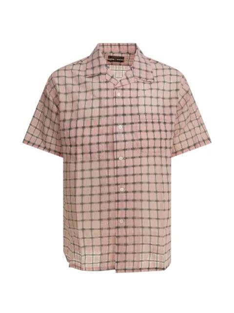 check-pattern short-sleeve shirt by BEAMS PLUS