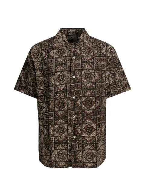 geometric-print short-sleeve shirt by BEAMS PLUS