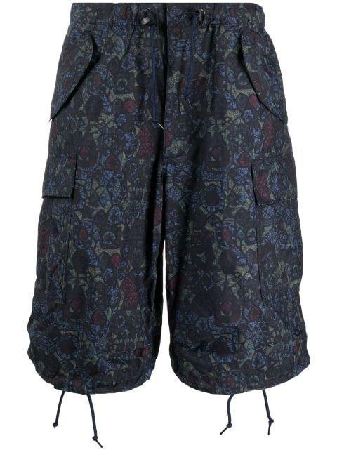 graphic-print cargo shorts by BEAMS PLUS