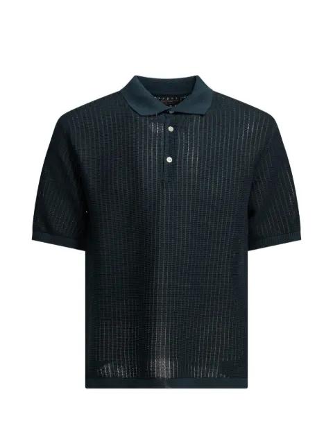 open-knit short-sleeve polo shirt by BEAMS PLUS