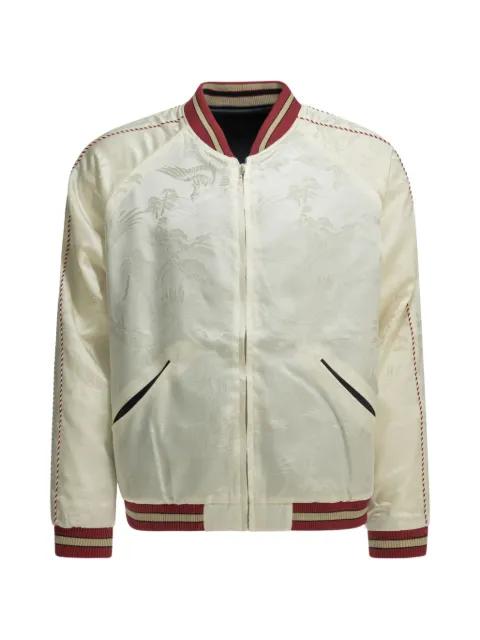 patterned-jacquard reversible bomber jacket by BEAMS PLUS